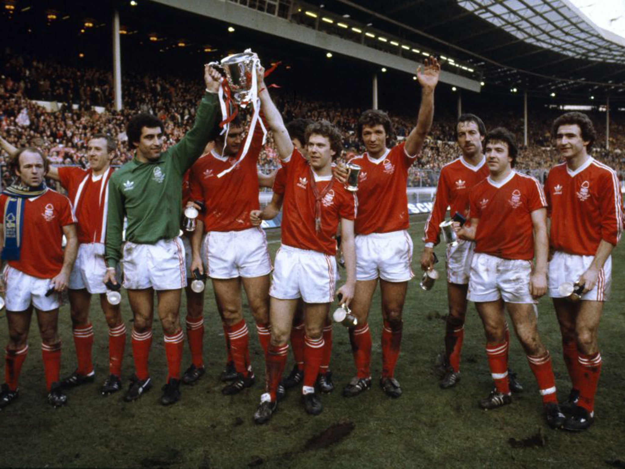 Nottingham Forest celebrating their 1979 victory over Southampton (Getty)