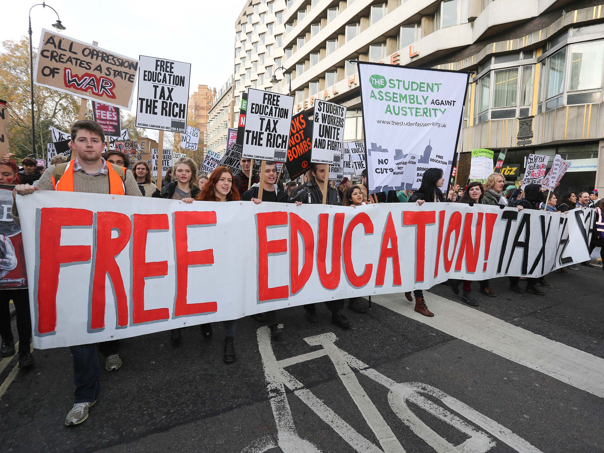 Tensions have been increasing across parts of the UK as students continue to protest against the rising cost of higher education