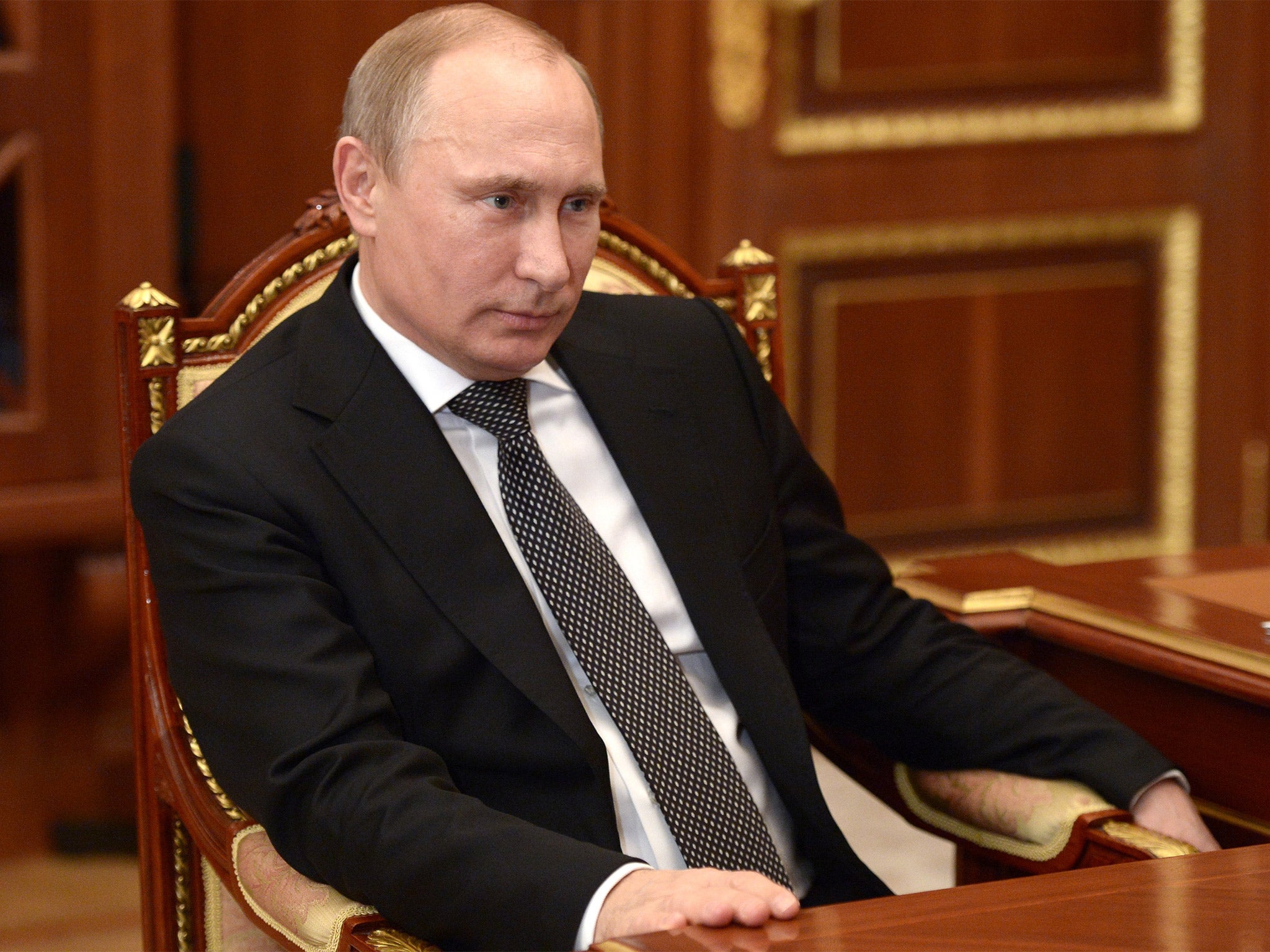 Vladimir Putin, pictured during a meeting in Moscow's Kremlin, on Tuesday