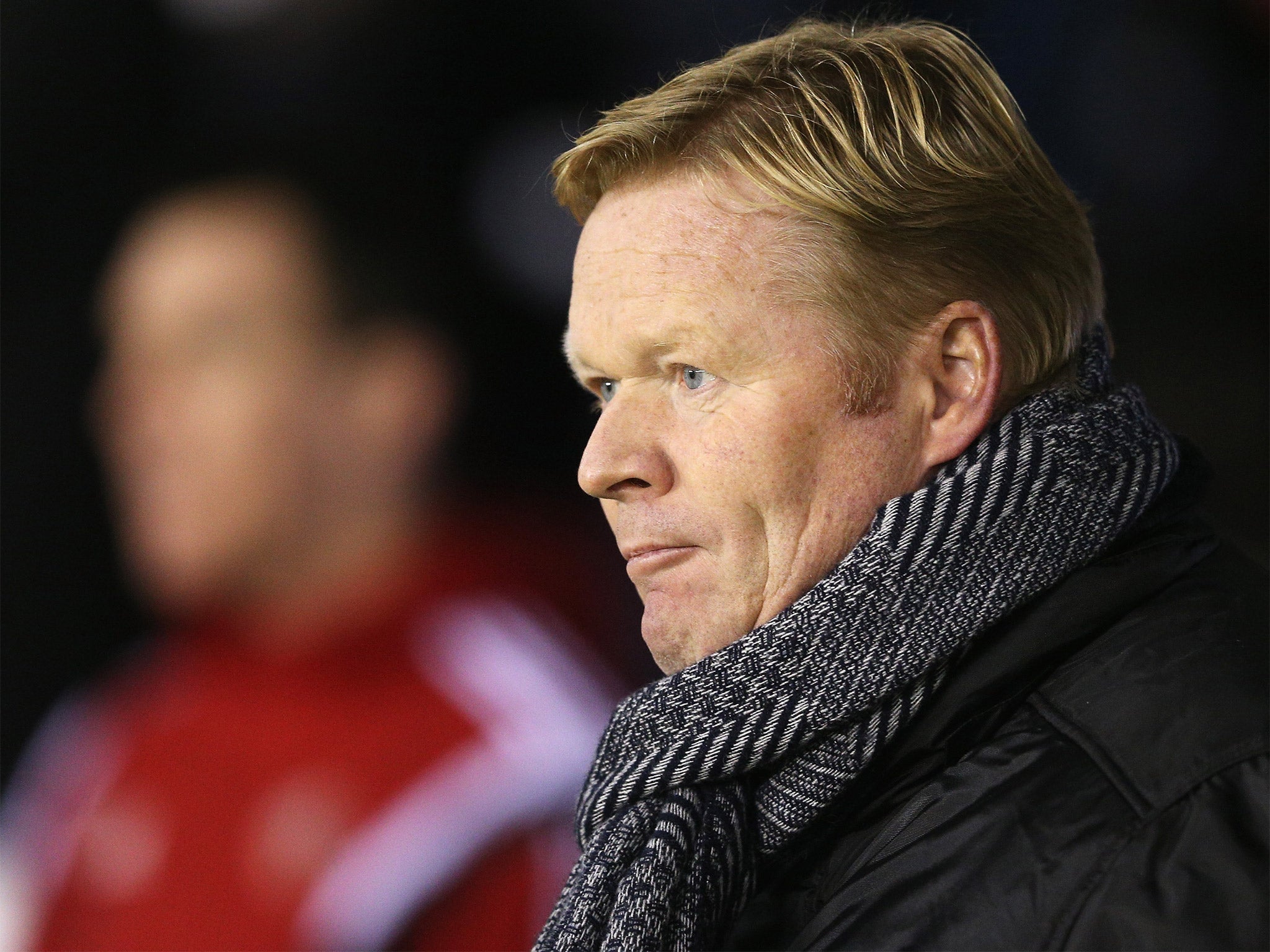 Southampton manager Ronald Koeman looks on during the Capital One Cup quarter-final match at Bramall Lane