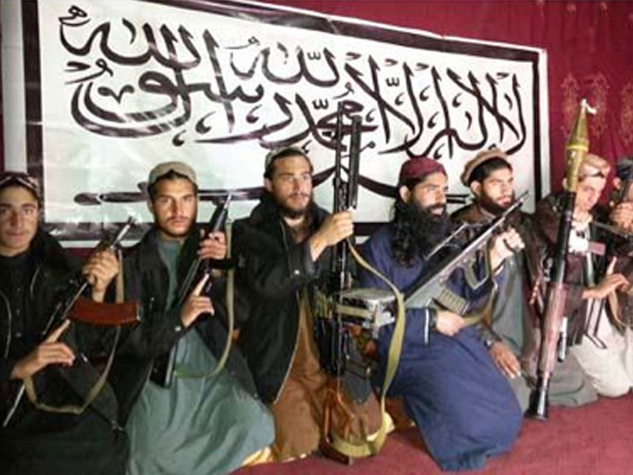 The Taliban fighters who stormed a military-run school in Peshawar, Pakistan on Tuesday, in an image released by the Pakistani Taliban