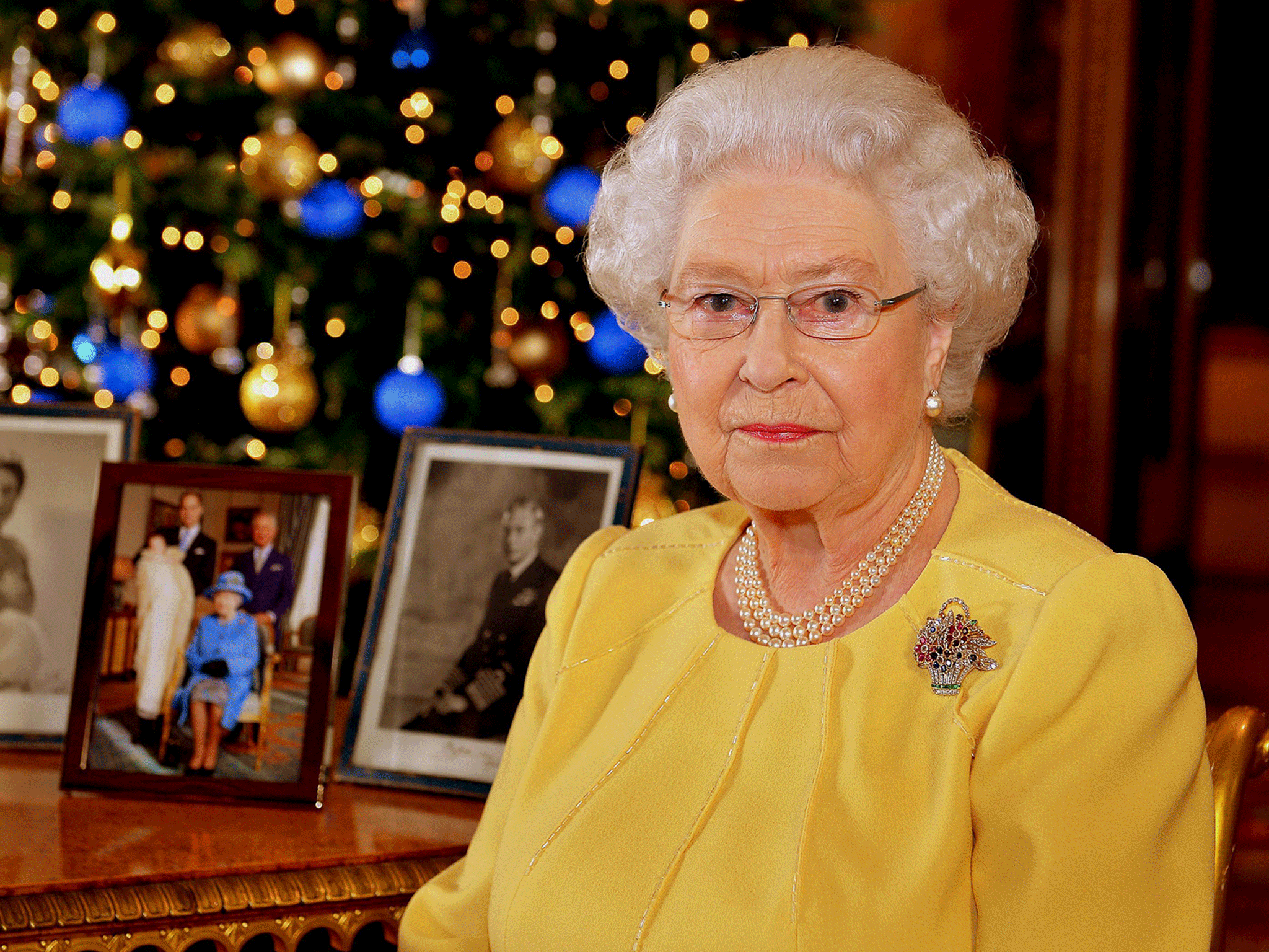 File: The Queen records her Christmas message in 2013