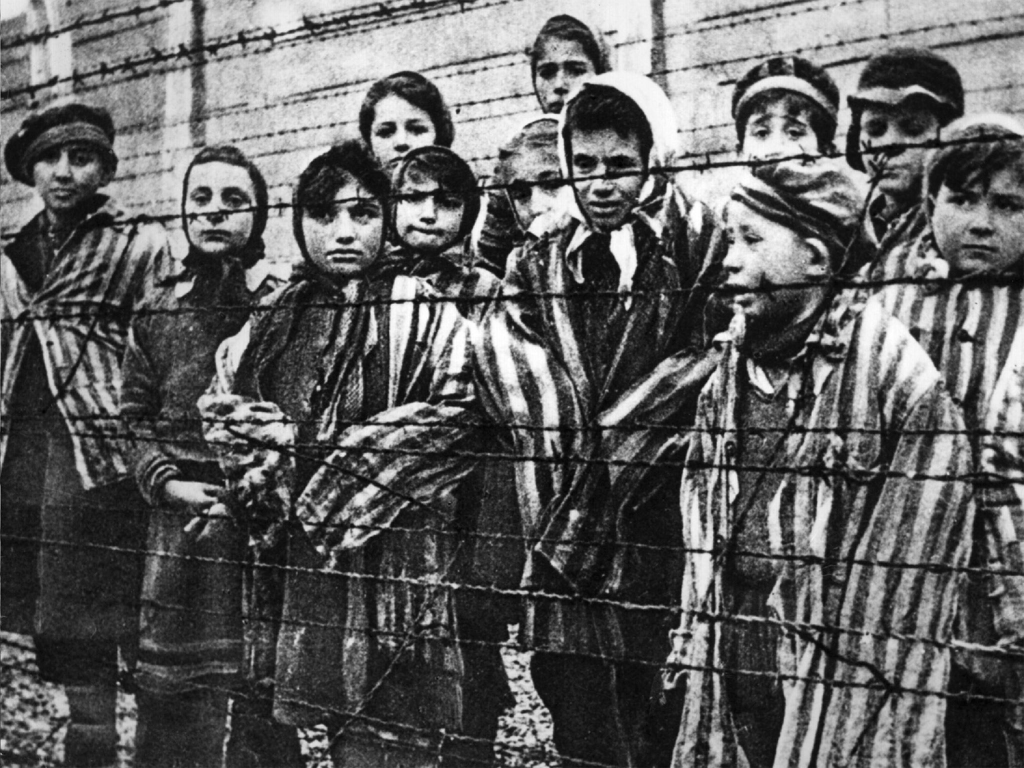 Pictures of Nazi concentration camps, like this one, were to be displayed