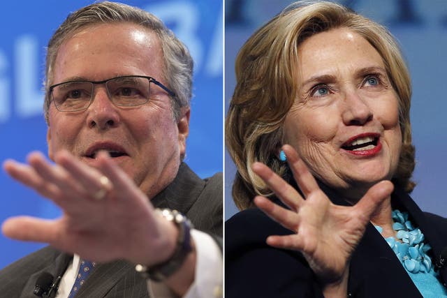 Two tribes: if Hillary Clinton runs against Jeb Bush it will continue a political dynasty stretching back 30 years 