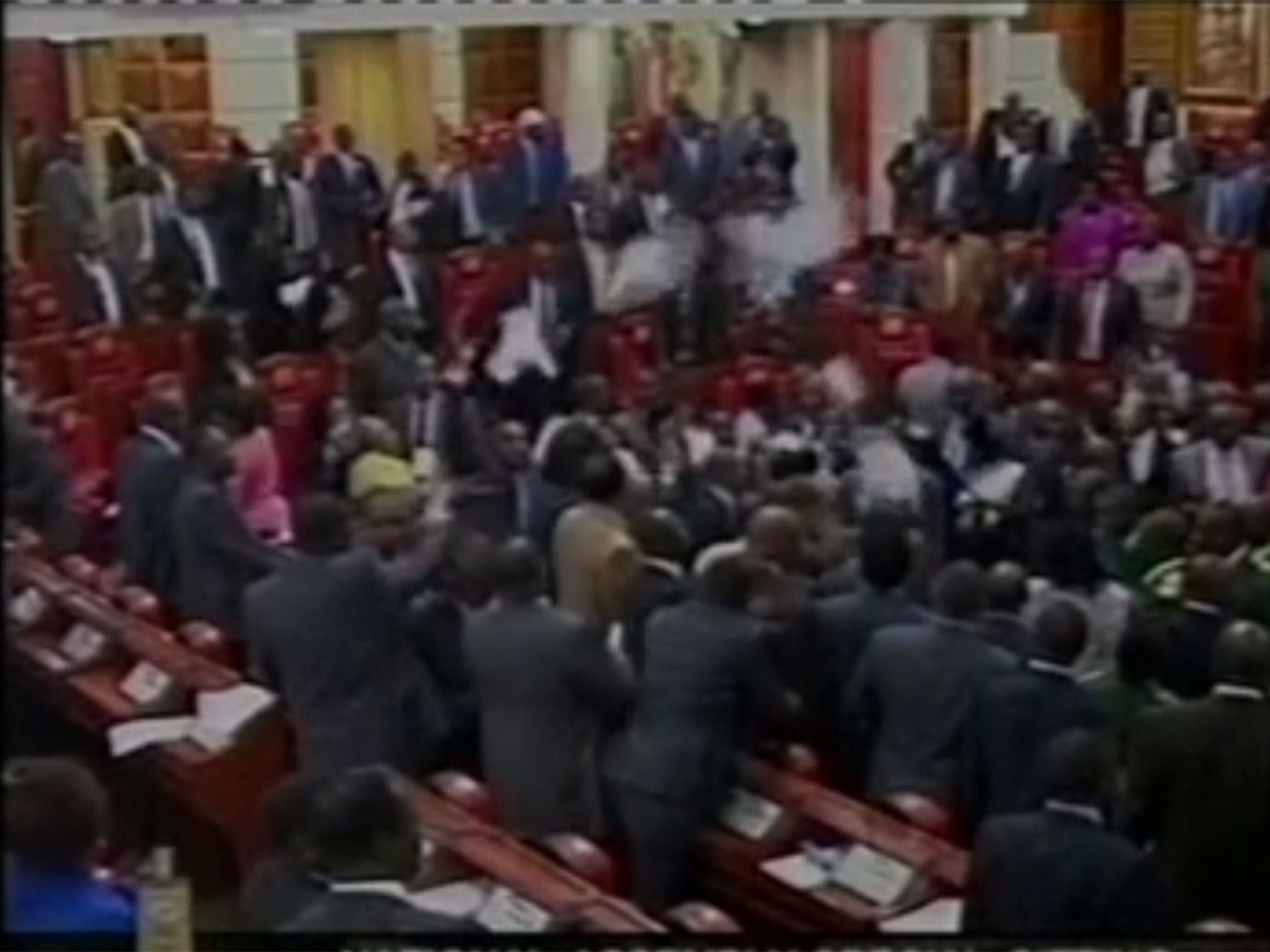 In Kenya, the opposition party decided that words just were not powerful enough to express their displeasure at new terrorism-related laws. So they yelled, tore up and threw papers and shouted down the speaker of the country's parliament.