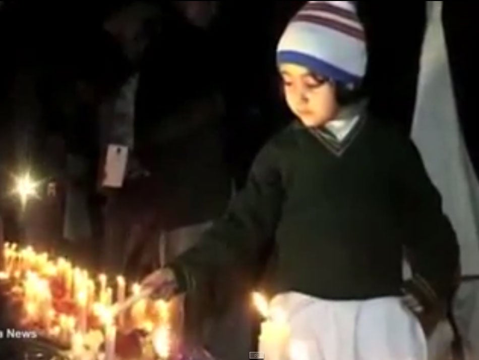 A three-year-old who witnessed the massacre in Peshawar
