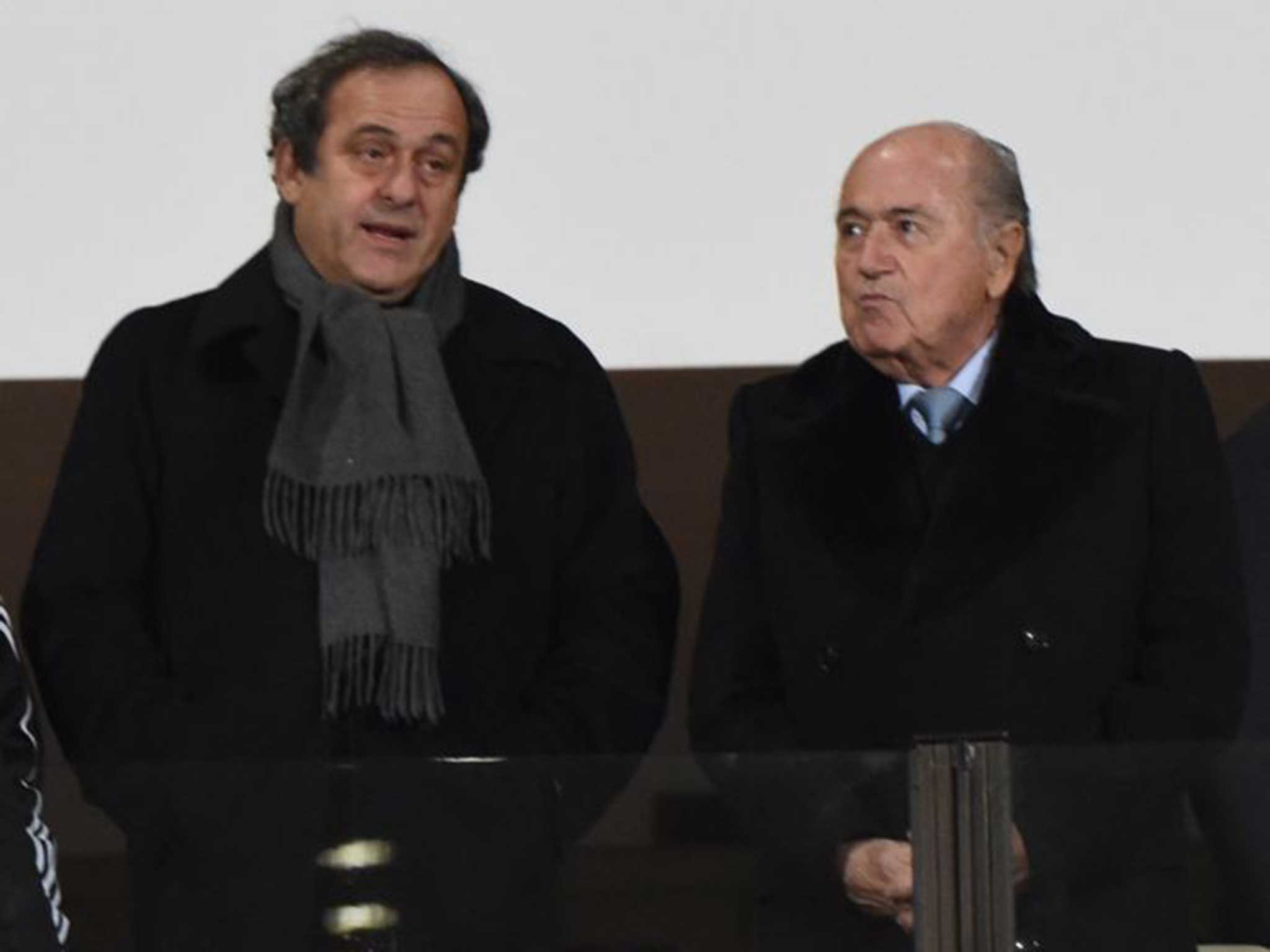 Michel Platini (left), the head of Uefa, called Garcia’s resignation ‘a new failure for Fifa’