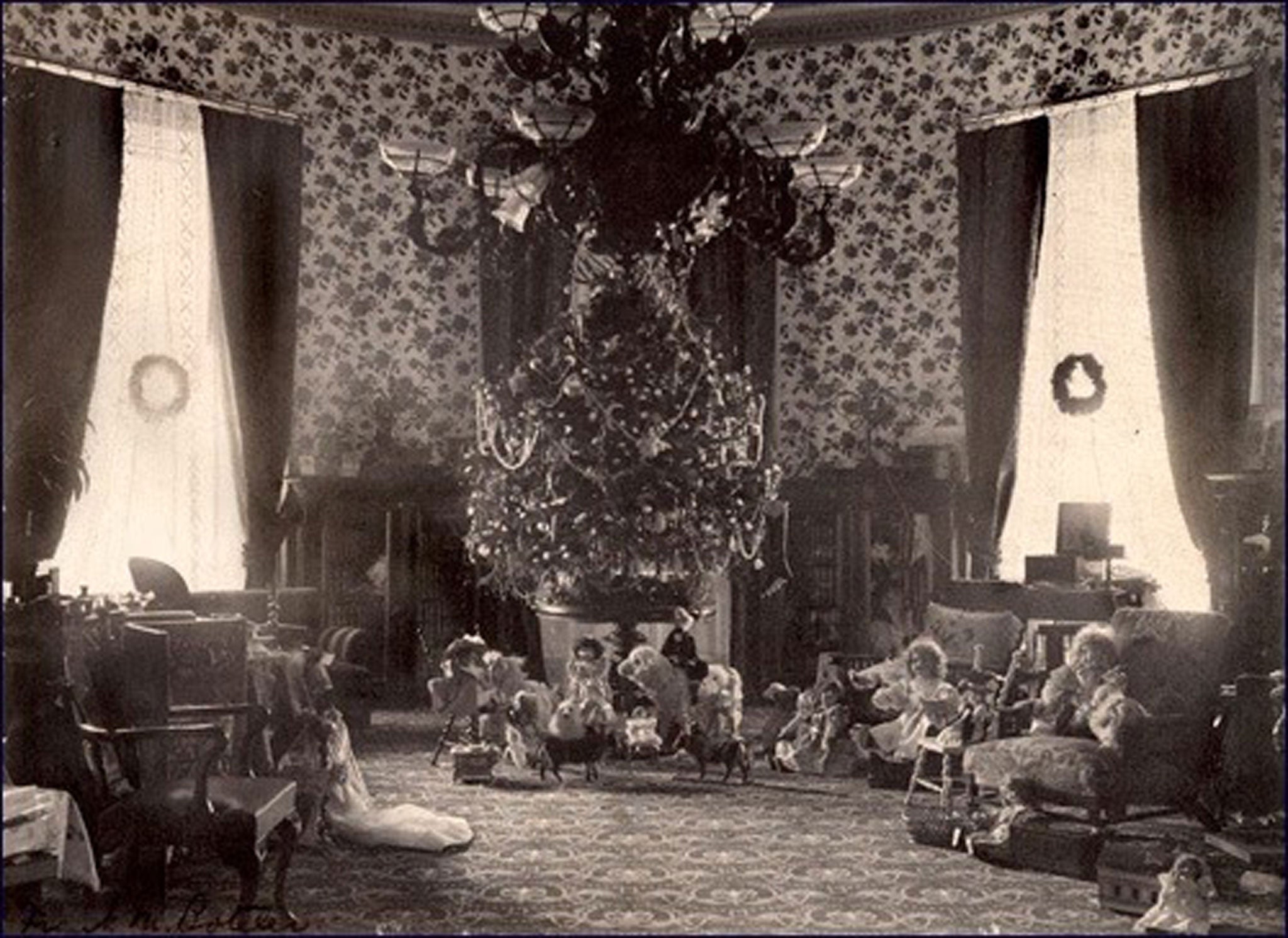 The Grover Cleveland family Christmas tree in 1894