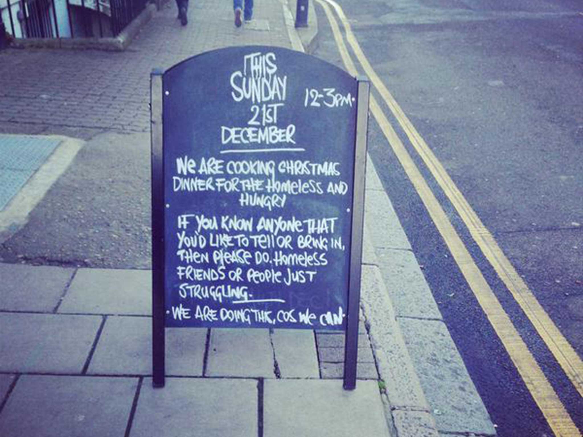 The tweeted image from William IV pub