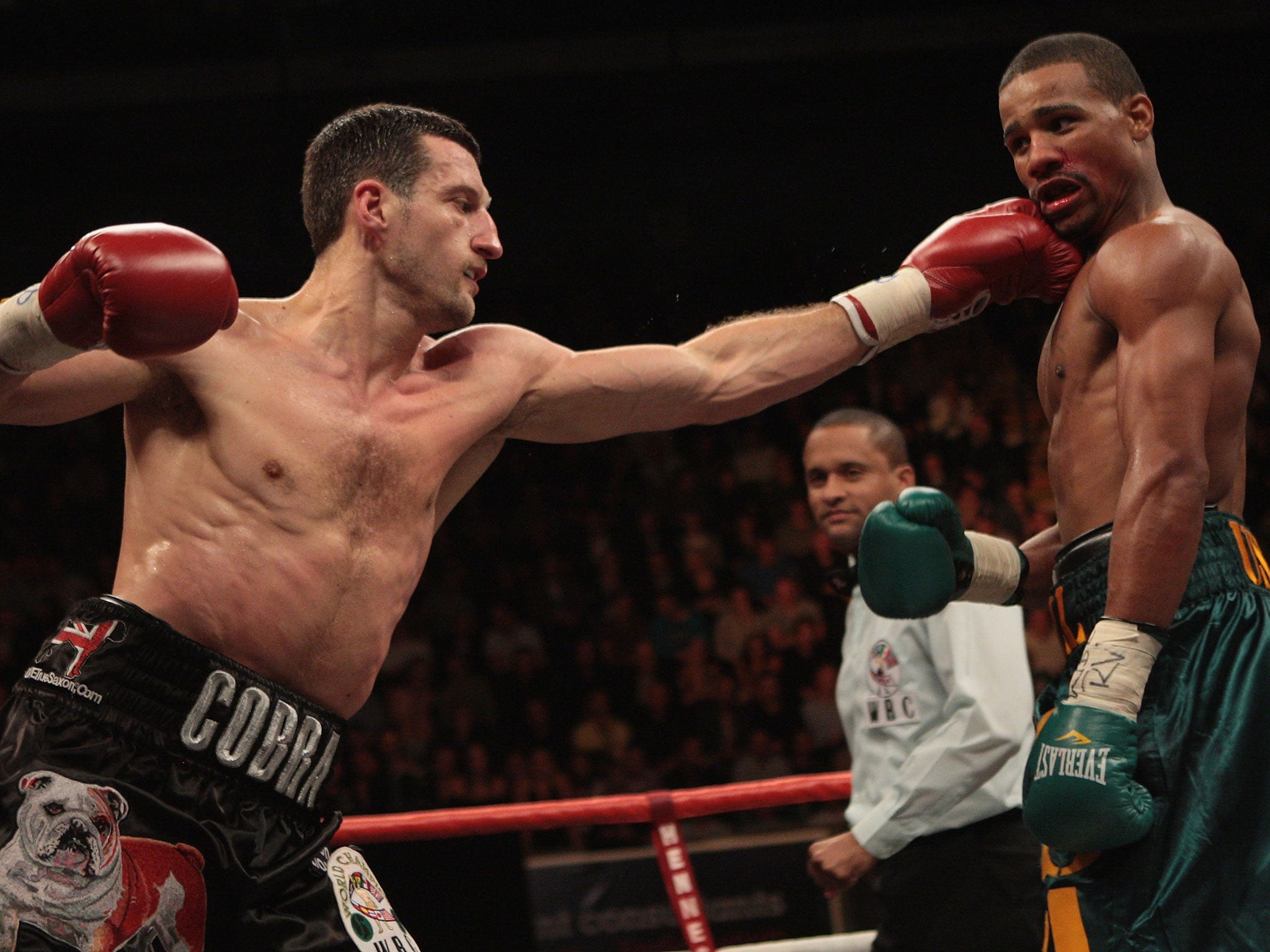 Andre Dirrell (right) lost to Carl Froch in 2009