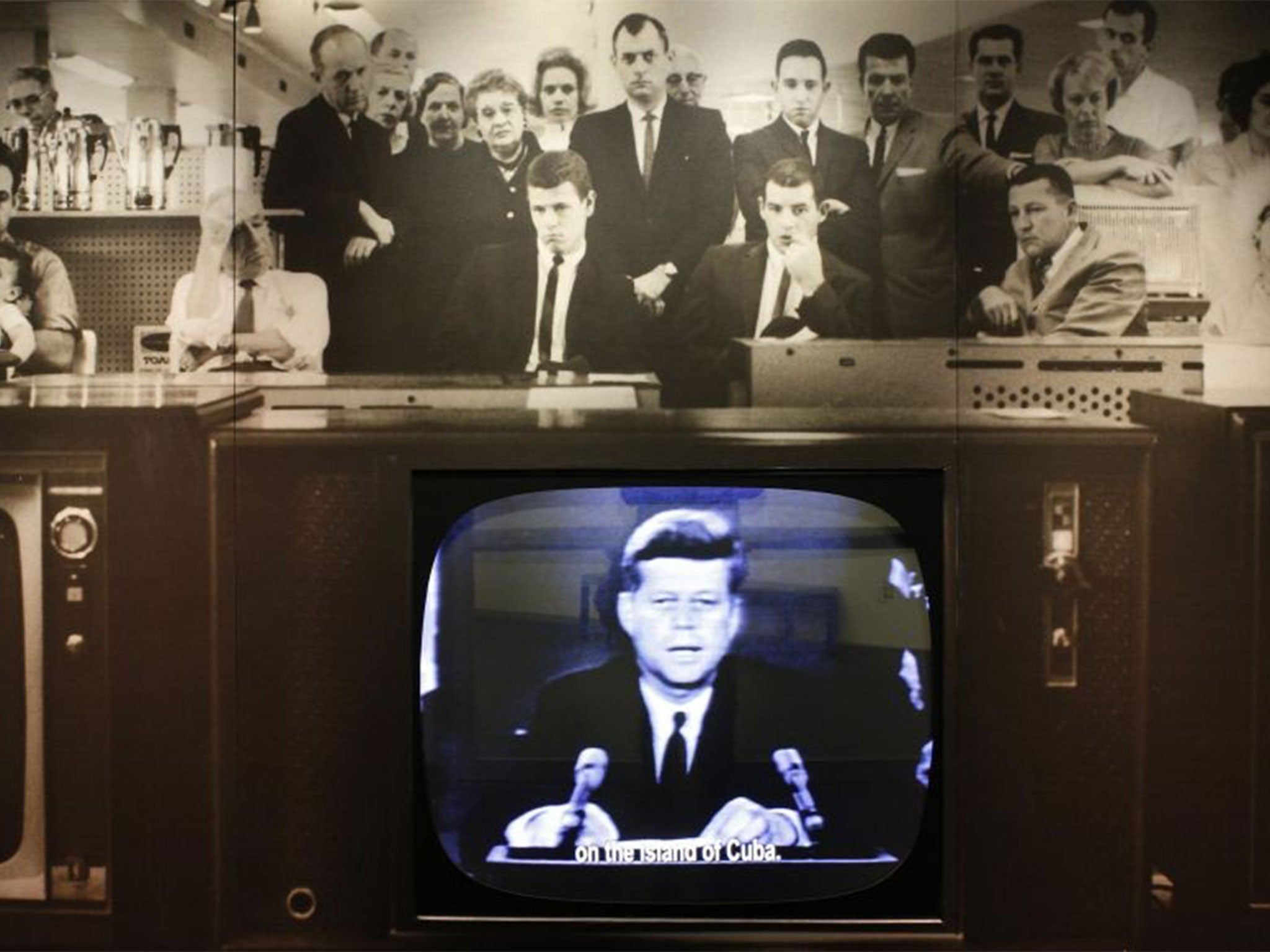 Kennedy addressing the US in 1962 over the missile crisis