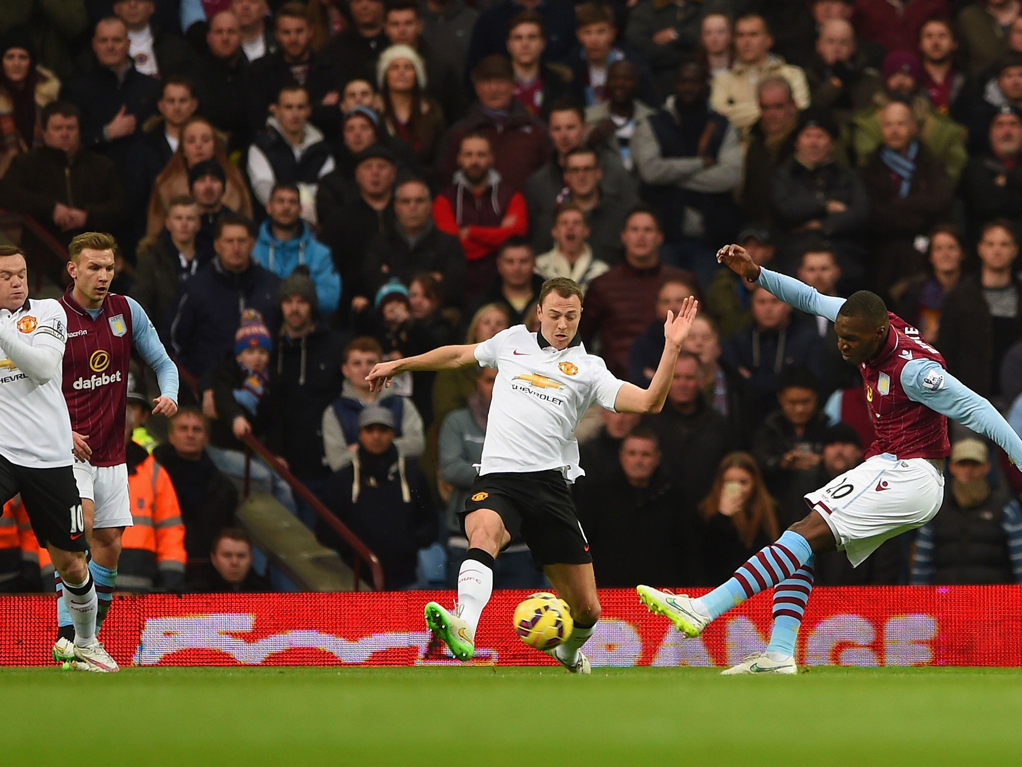 Benteke scores a beautiful curling effort to put Aston Villa ahead