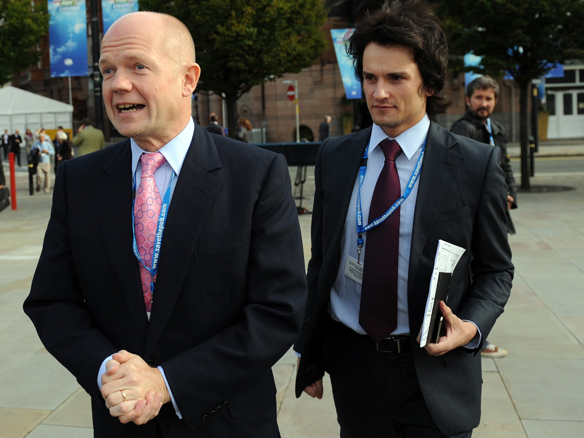 William Hague with his former special adviser, Christopher Myers