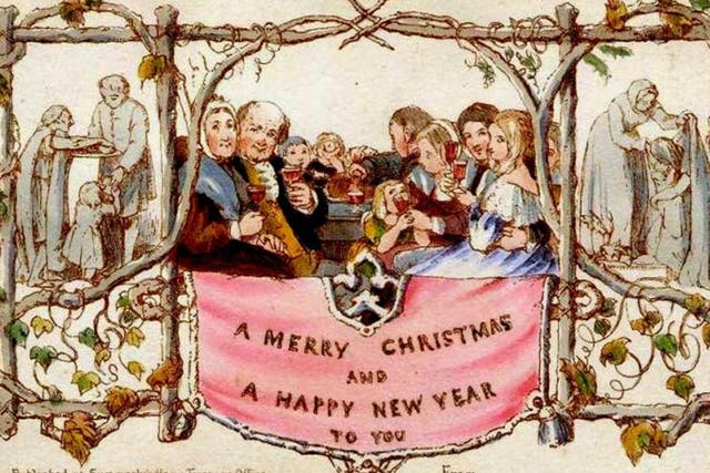 The first Christmas card: in 1843 the inventor Sir Henry Cole commissioned the artist John Callcott Horsley to draw a card for him to send to family and friends