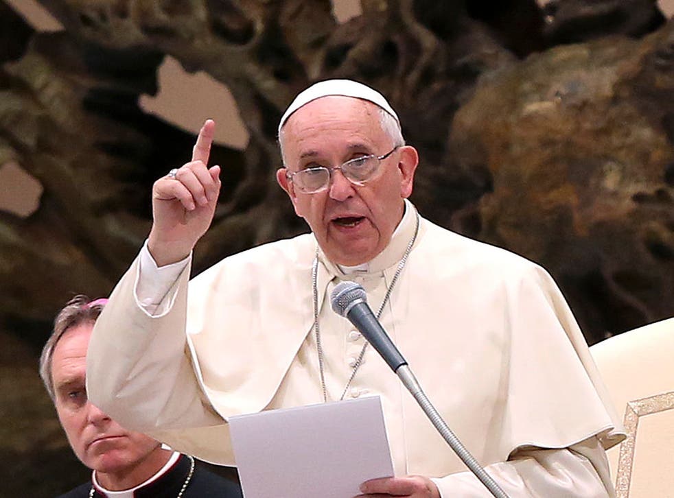 Pope Francis addressing the Association of Italian Catholic Doctors on Saturday 15 November 2014
