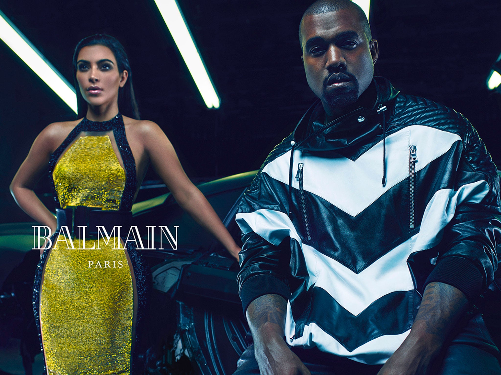 Kimye for Balmain's spring/summer 2015