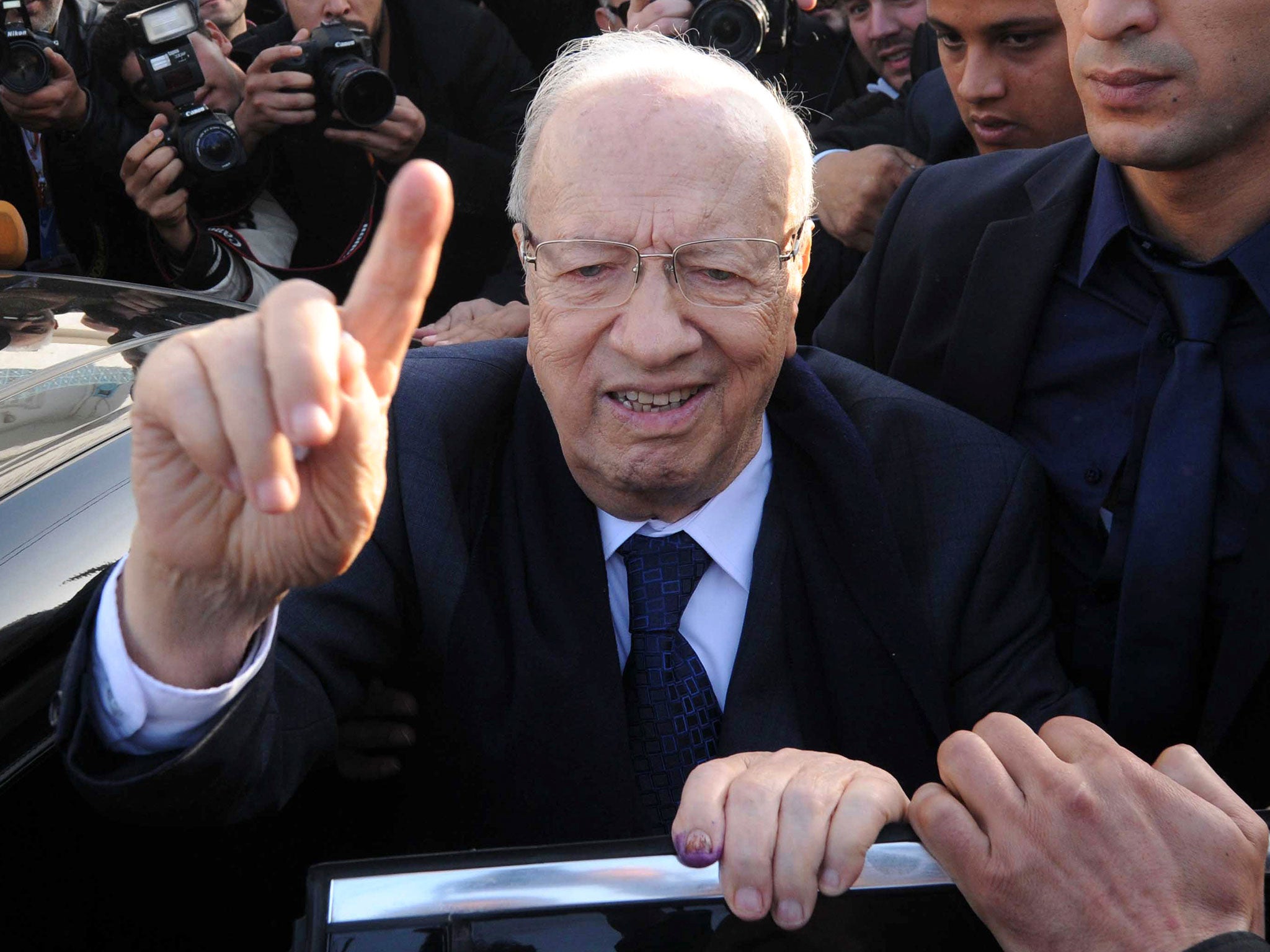 Beji Caid Essebsi, 88, a veteran of the political establishment, has been voted in as President, according to official results in the first full, free presidential election since independence in 1956