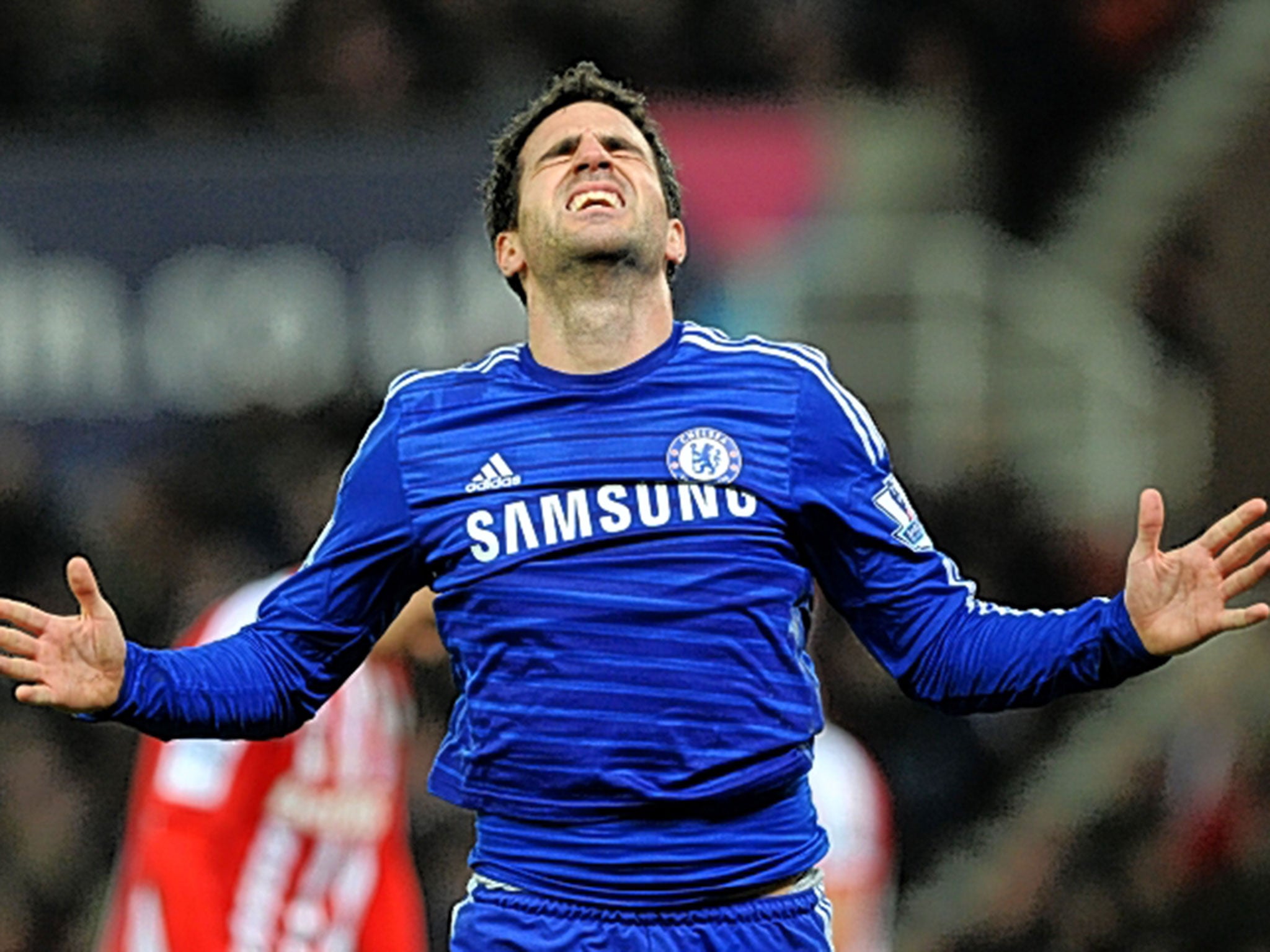 Cesc Fabregas celebrates wrapping up victory with Chelsea’s second goal