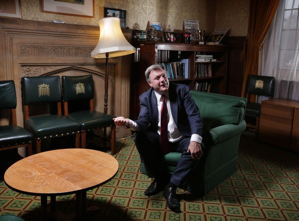 Ed Balls in his office in Parliament; he says he believes Labour is winning the argument