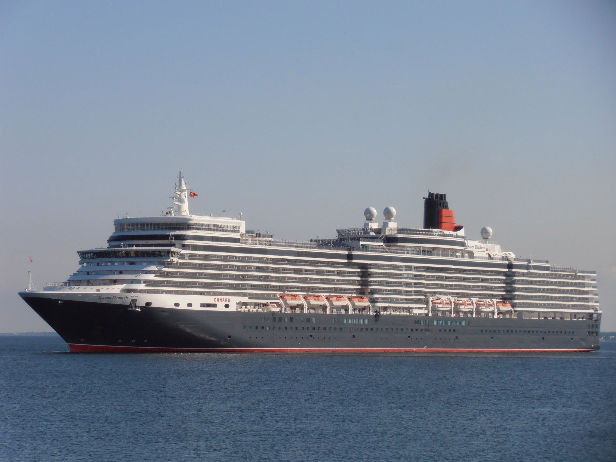 The Queen Elizabeth cruise ship operated by Cunard
