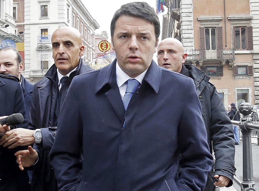 Italy’s prime minister, Matteo Renzi