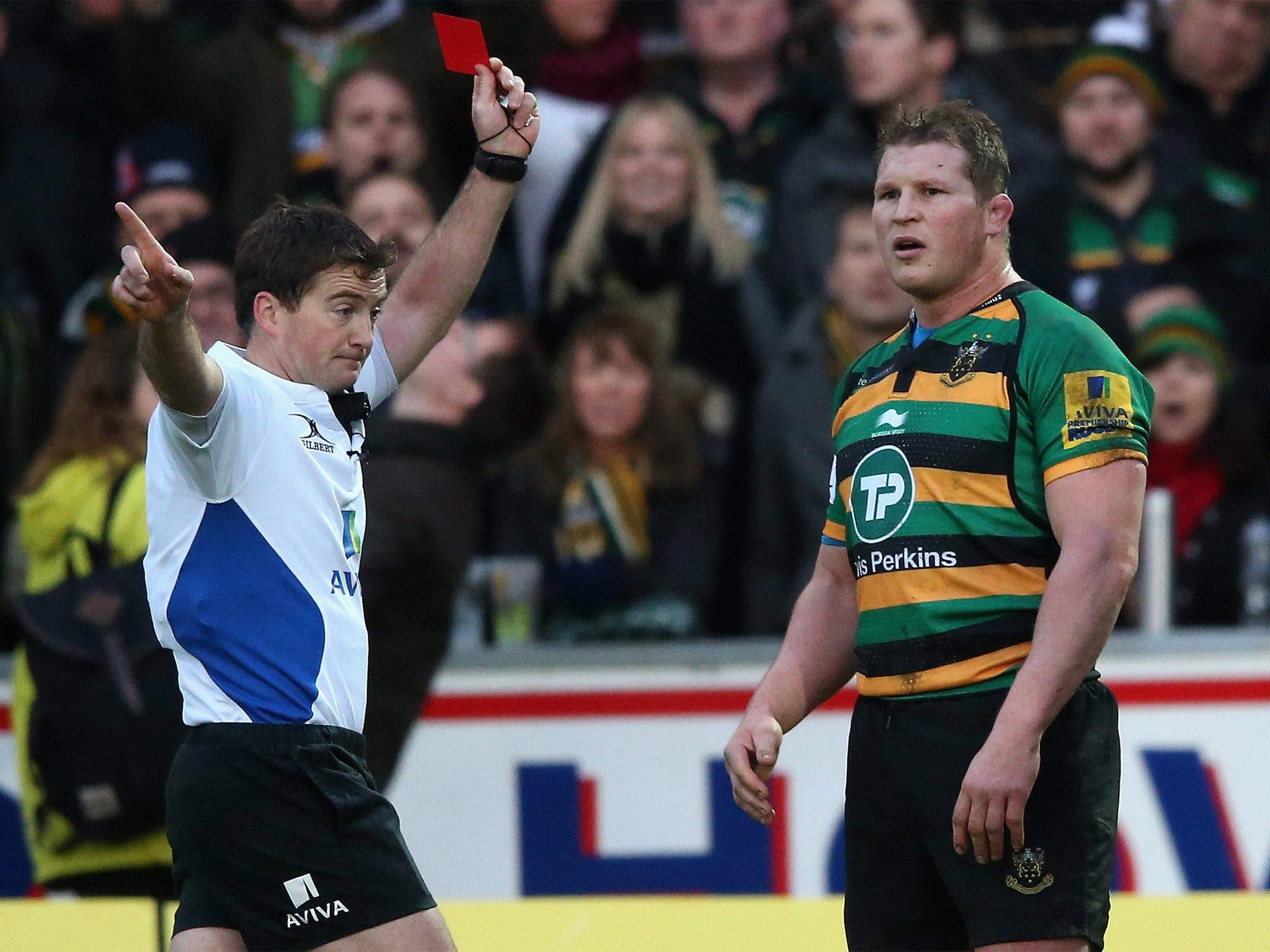 Dylan Hartley is given his marching orders on Saturday