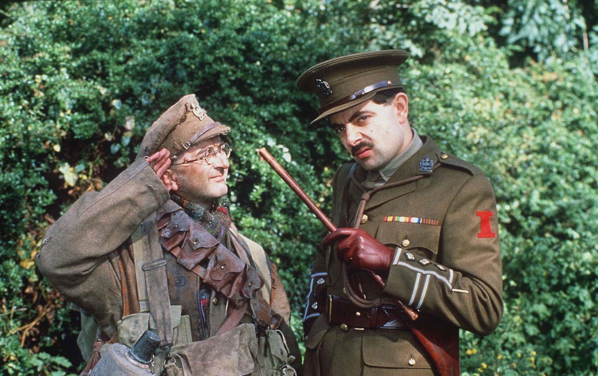 Baldrick (left) provided the face of the hapless Tommy, largely ignorant of the reason he was fighting in a French field