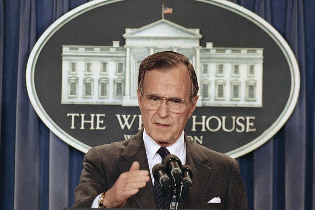 President George HW Bush in the White House in 1989