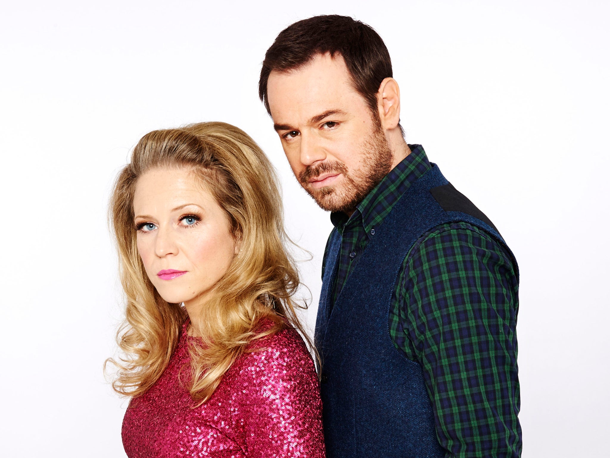 Kellie Bright as Linda Carter and Danny Dyer as Mick Carter