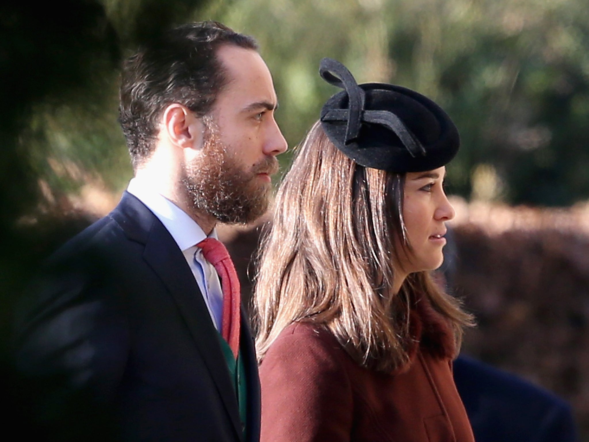 Pippa and James Middleton arrive for the traditional Christmas Day church service at Sandringham