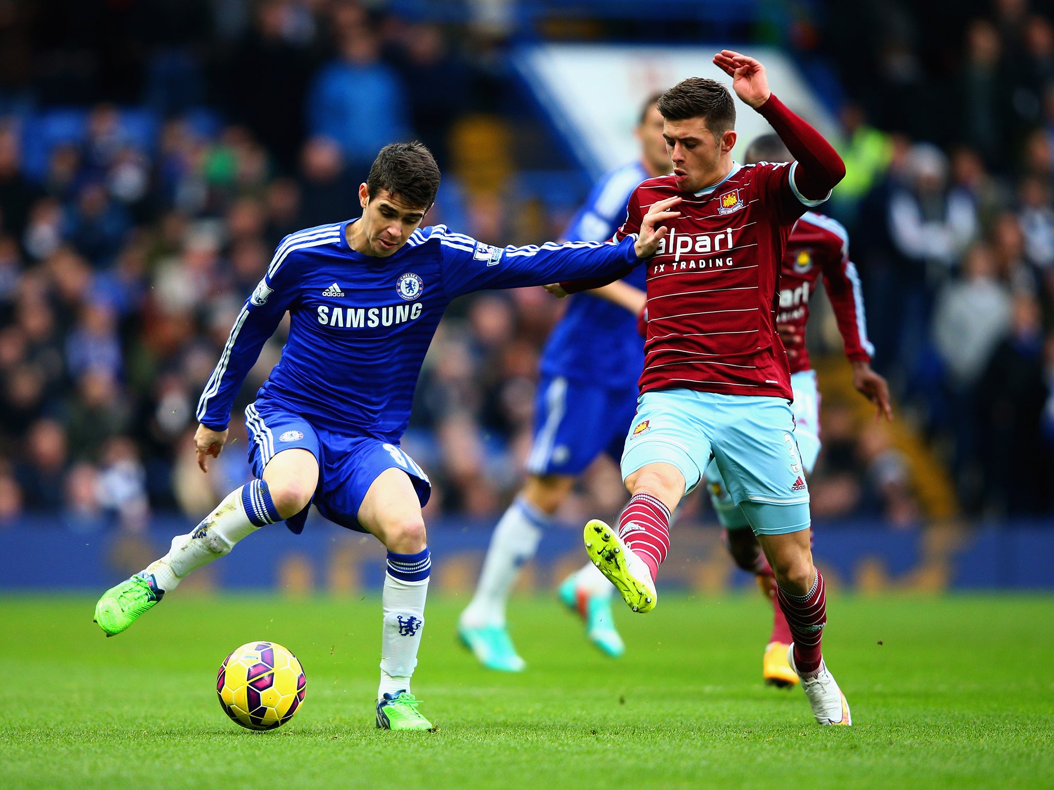 Oscar in action for Chelsea against