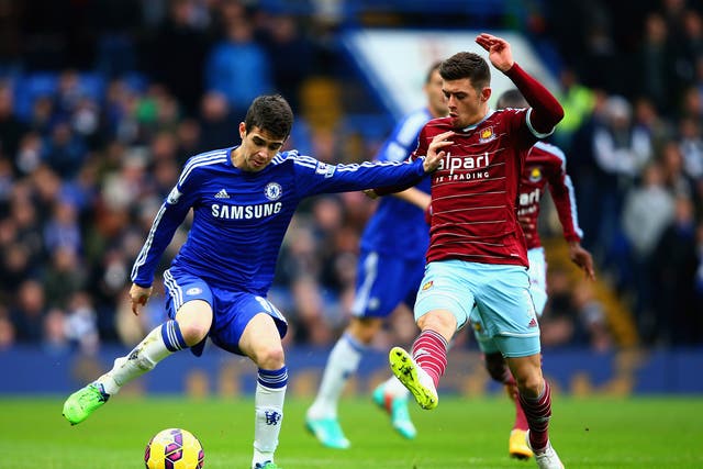 Oscar in action for Chelsea against 