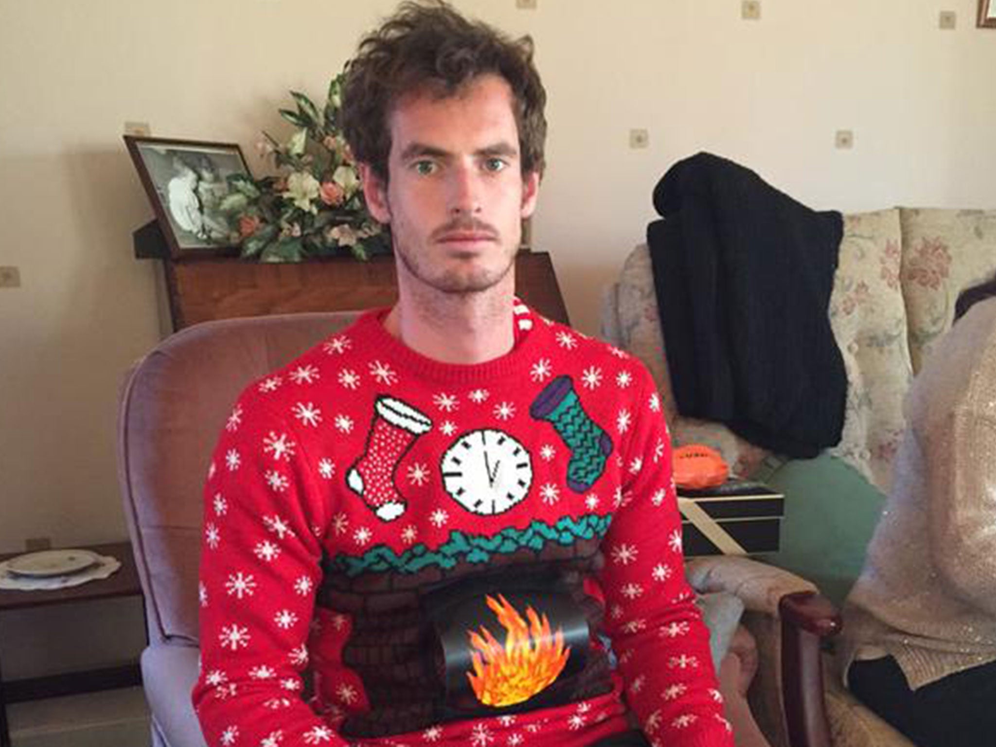 Andy Murray takes to Twitter to show off his Christmas jumper