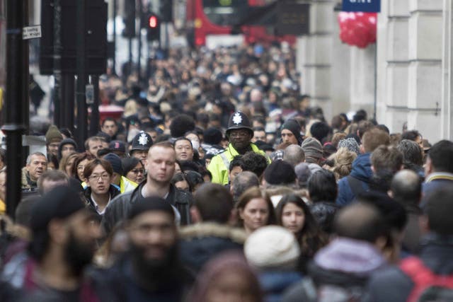 Shoppers flock to Regent Street, central London, as they search for bargains during the Boxing Day sales
