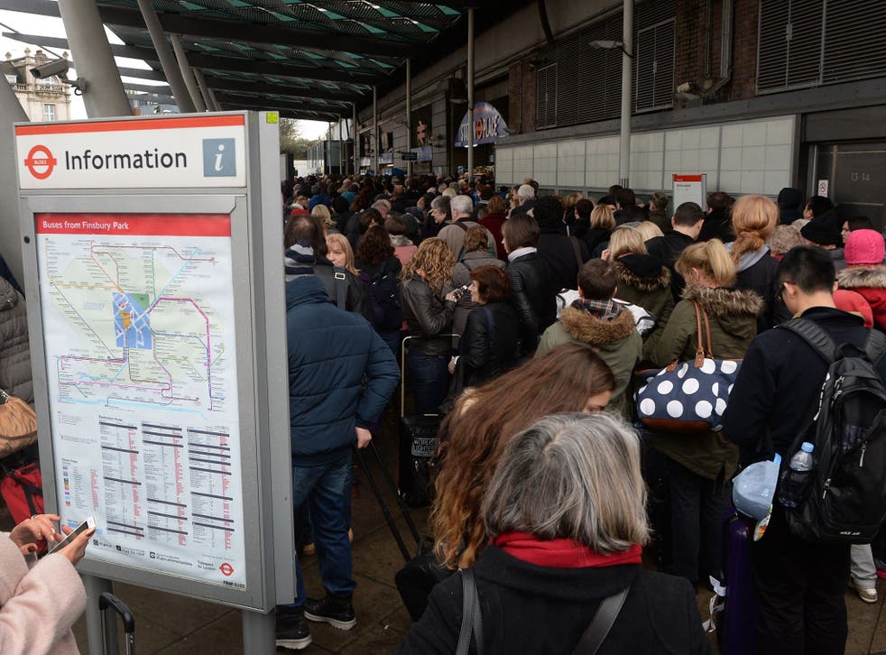 Travellers are locked out of Finsbury Park station, London