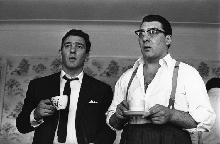 Ronnie Kray, right, with his brother, Reggie (Getty)