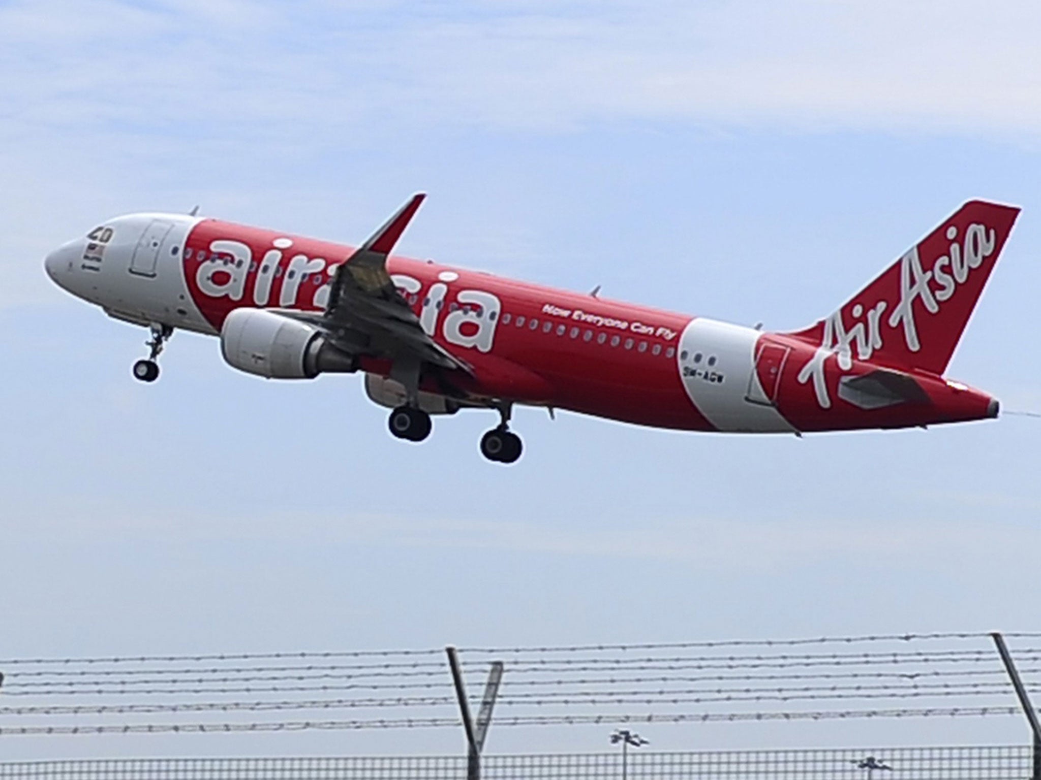 File: An AirAsia flight from Indonesia to Singapore has gone missing with a British national on board