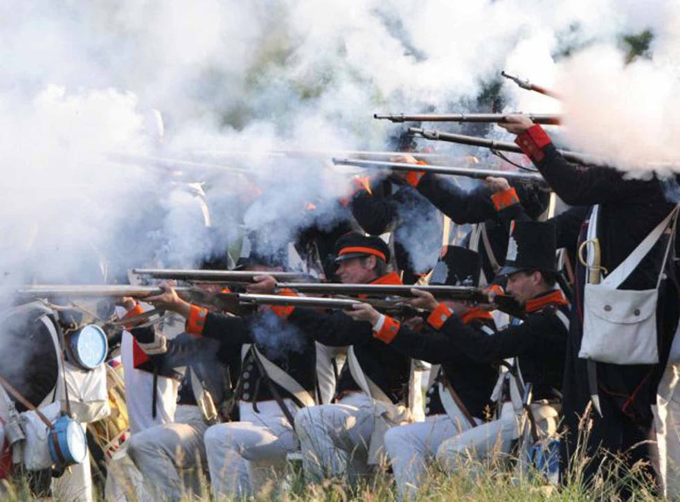 The Battle of Waterloo re-enacted