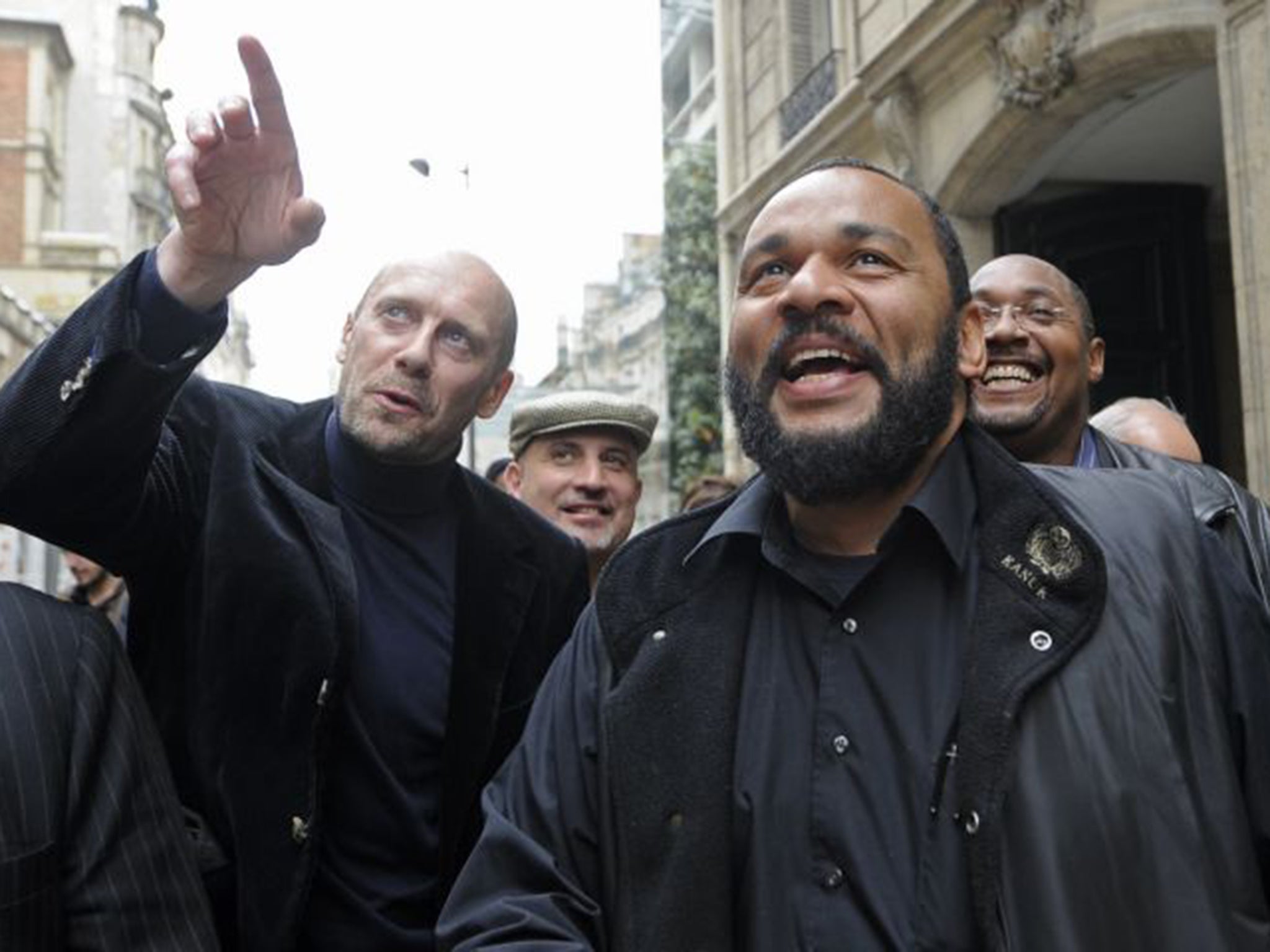 Alain Soral, left, and Dieudonné M’bala M’bala have formed a political party