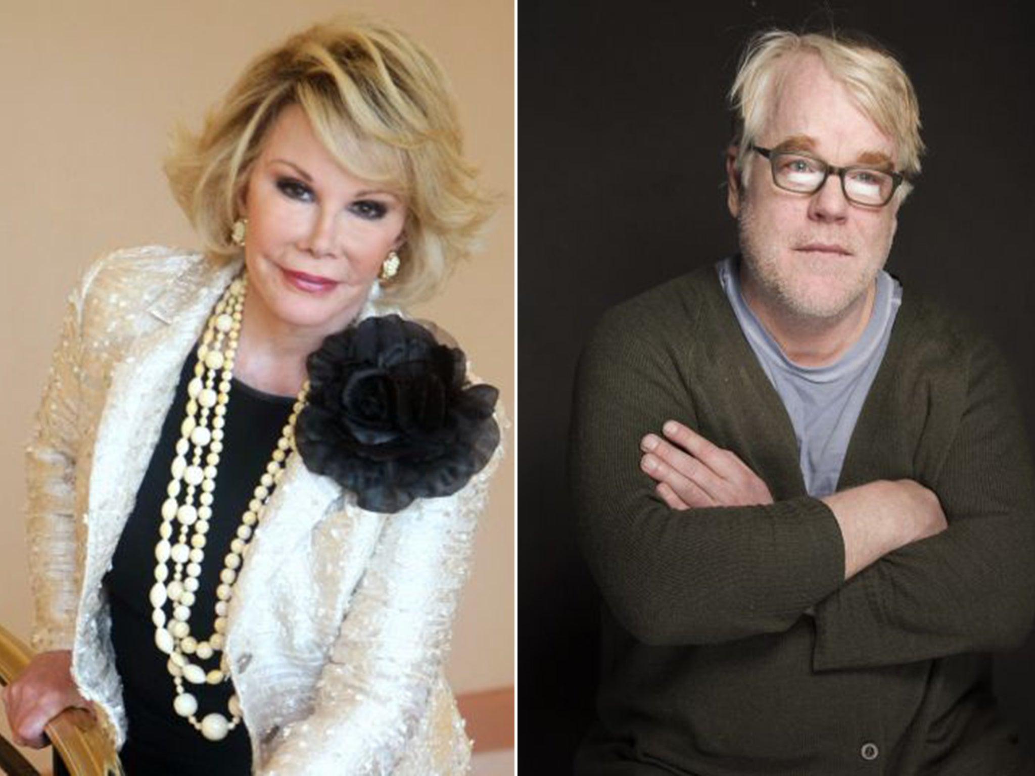 Joan Rivers died in September after experiencing complications following throat surgery; Philip Seymour Hoffman died from acute drug intoxication at his New York apartment in February