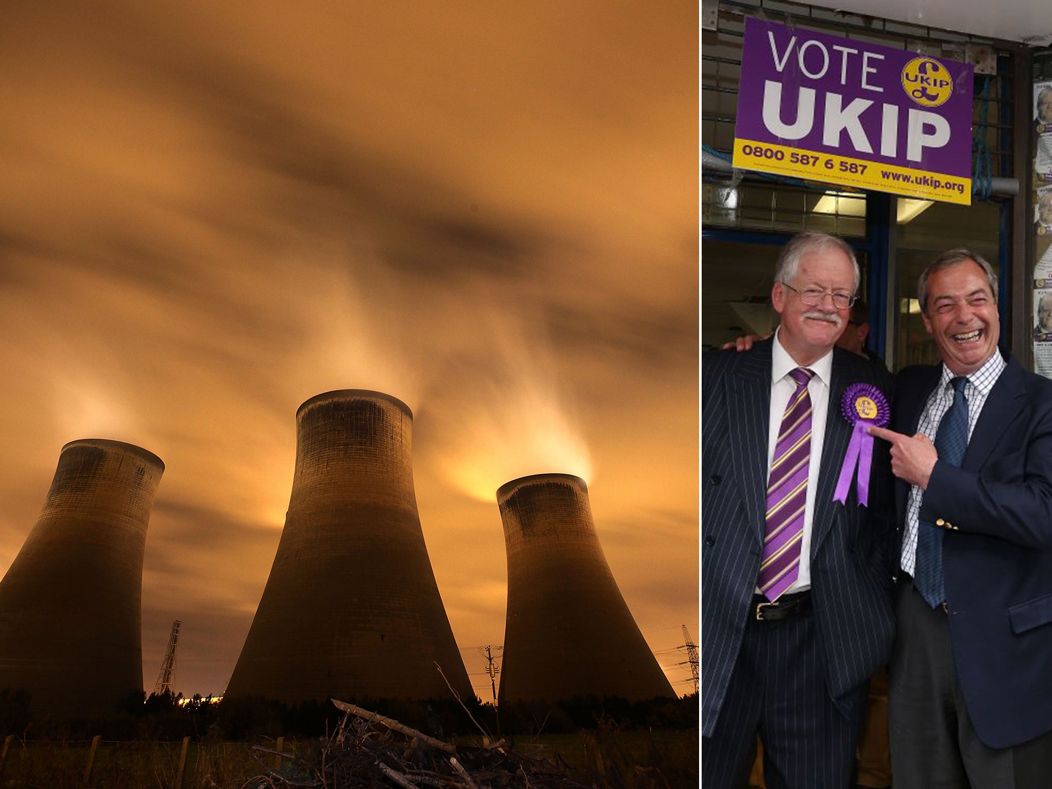 Roger Helmer (left, with Ukip party leader Nigel Farage) has dismissed 'climate alarmism'