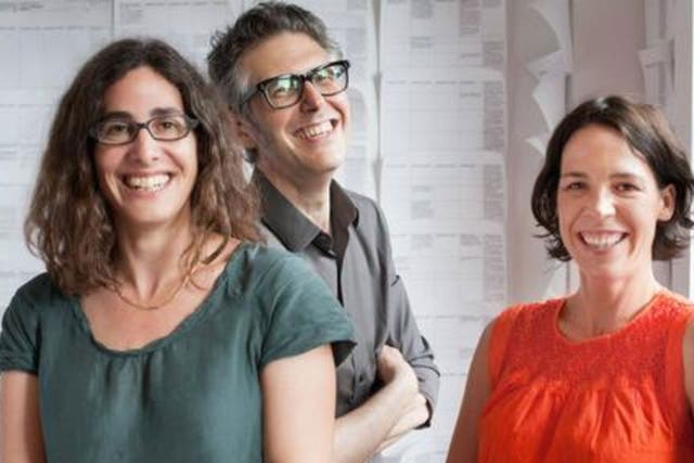 Sarah Koenig, Ira Glass and Julie Snyder, the team behind Serial