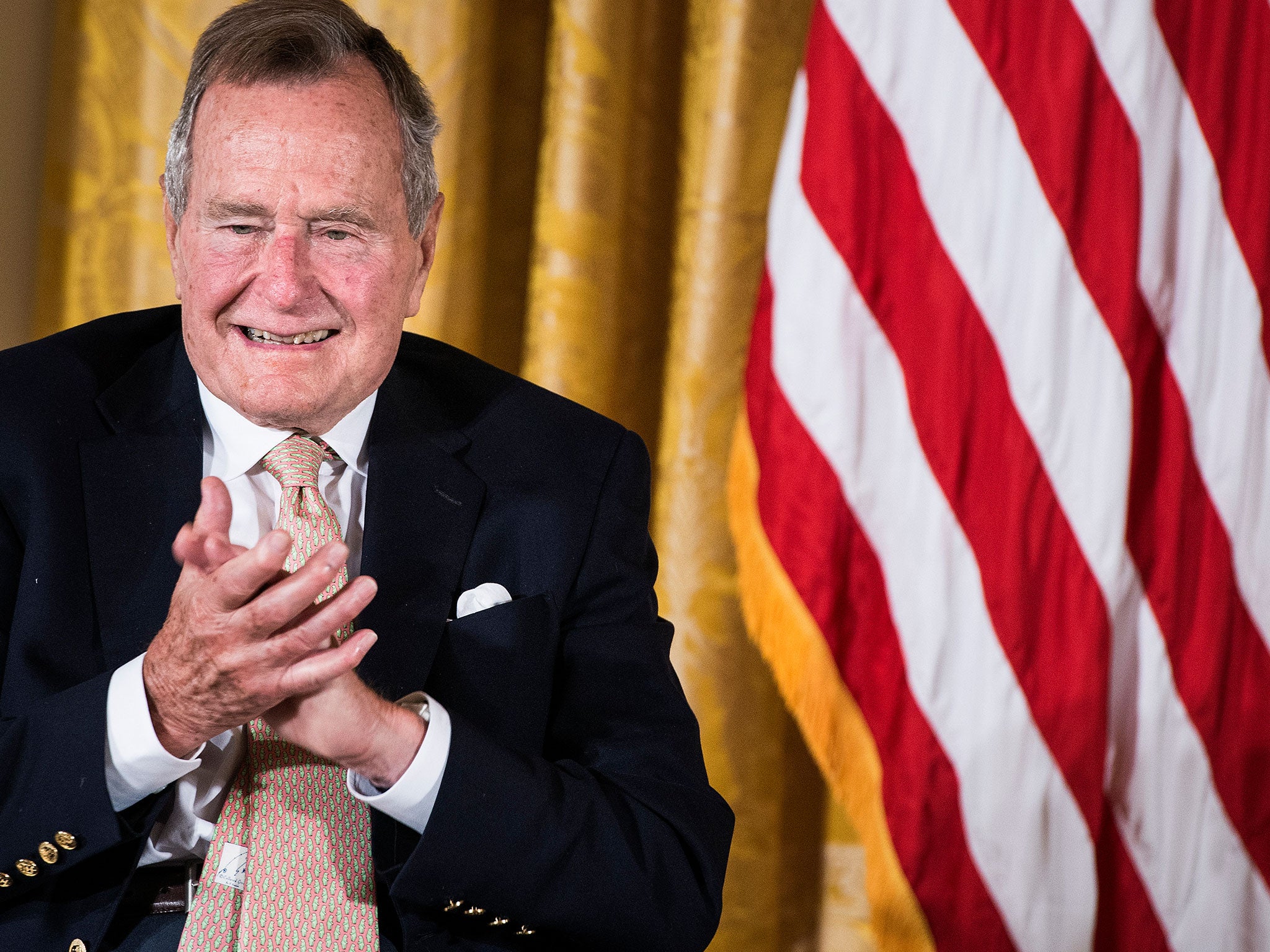 Former US President George H. W. Bush has been released from hospital in Texas
