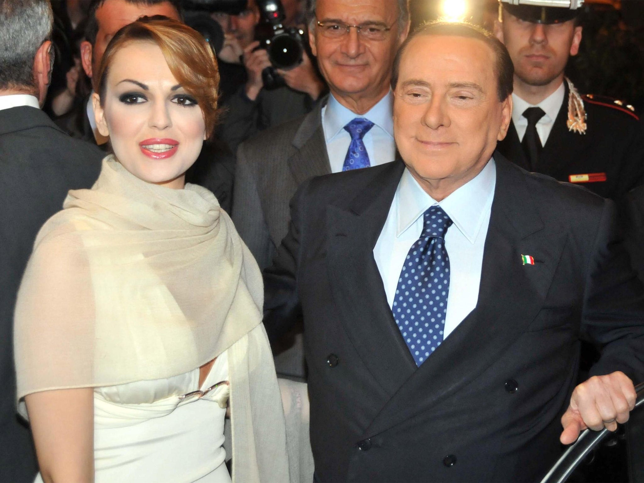 Berlusconi with his girlfriend, Francesca Pascale; they have not been seen together publicly recently