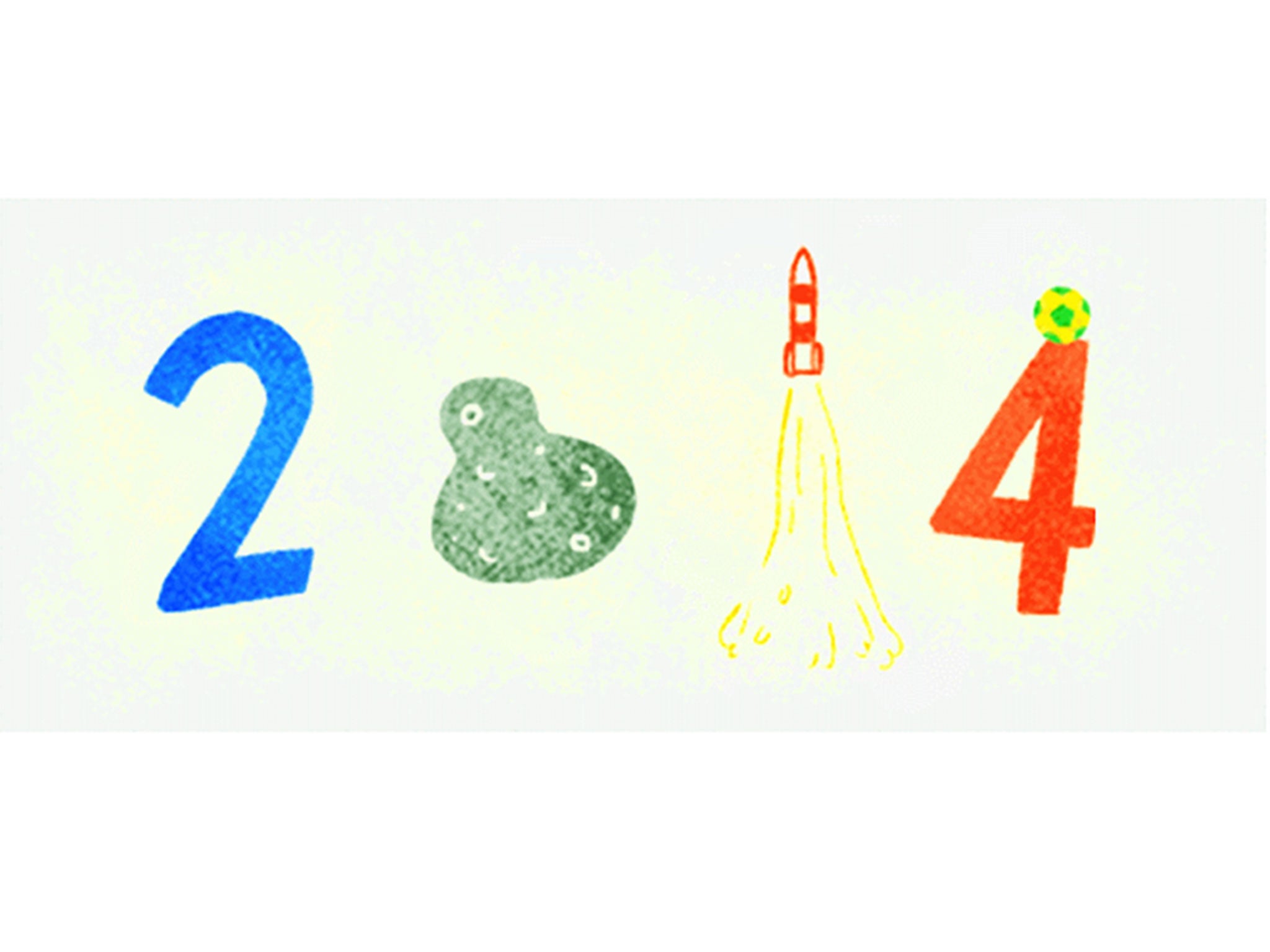 Google's Doodle celebrating the end of 2014
