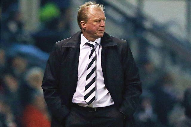 Steve McClaren on the touchline during Derby's victory last night