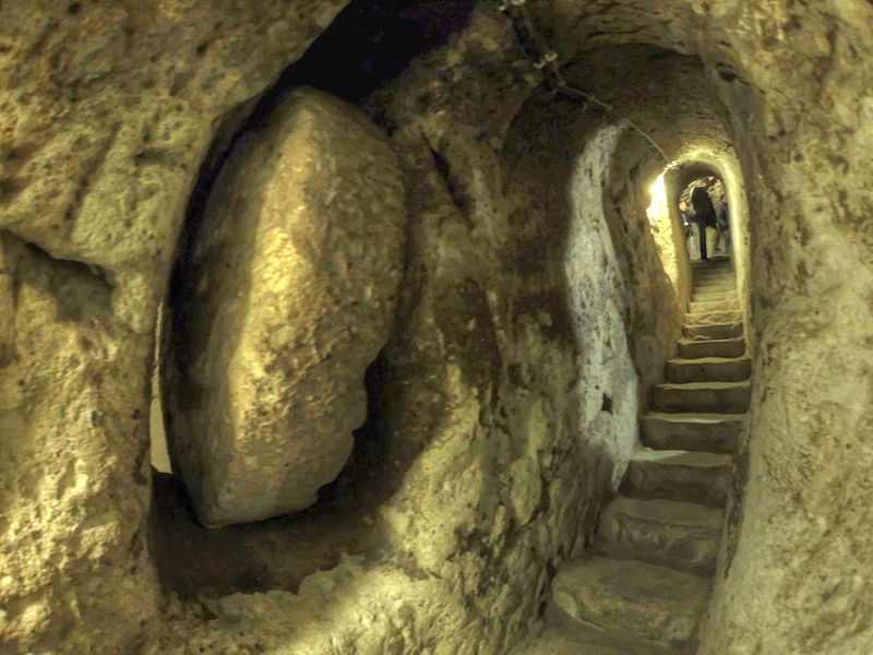 Derinkuyu underground city, to the south of Nevşehir, where the new settlement was discovered
