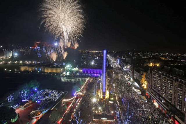 The Hogmanay New Year celebrations in Edinburgh, Scotland
