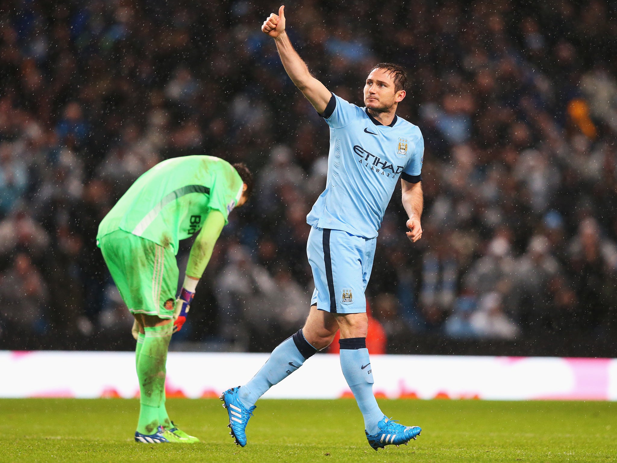 Lampard celebrates his winning goal