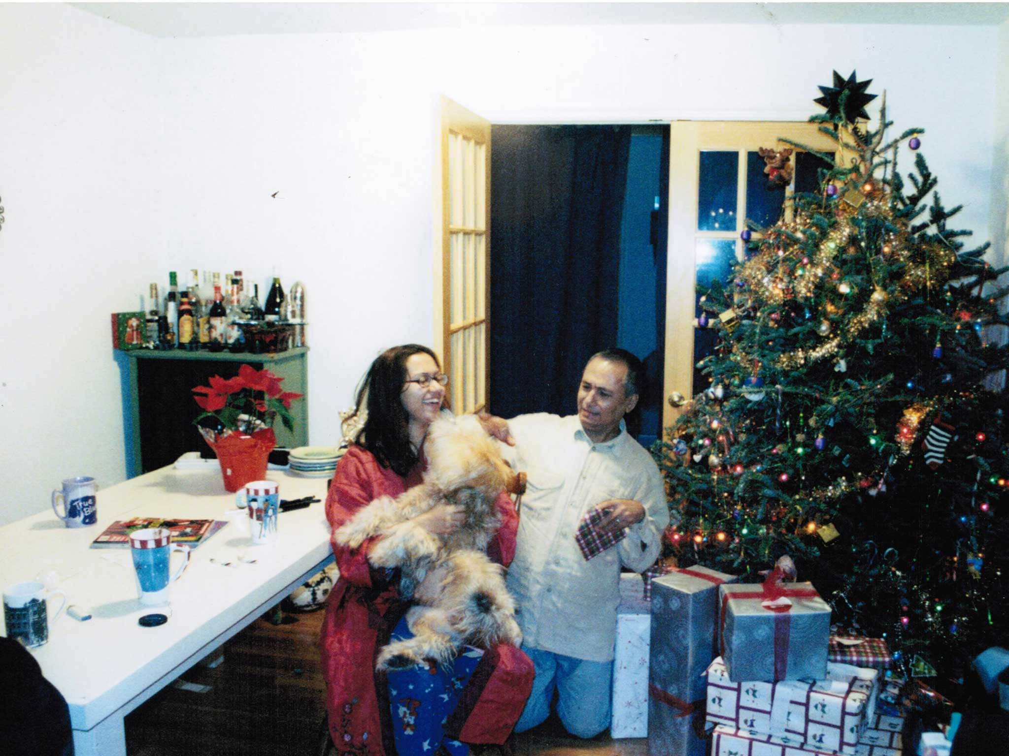 Marsha with her father in Brooklyn, 2003